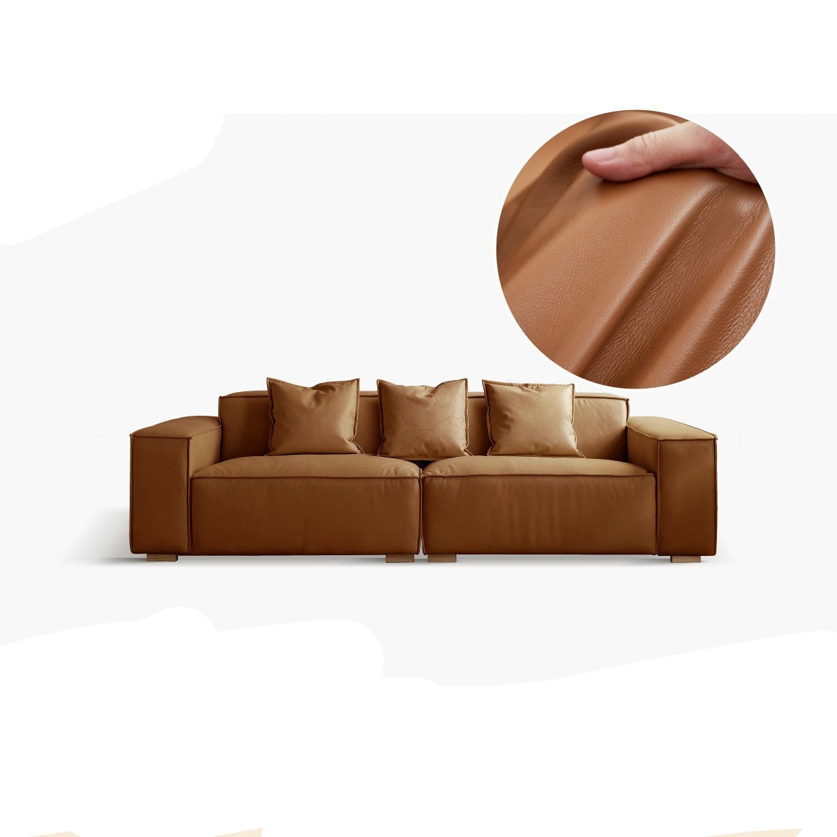First Layer Cowhide Leather Sofa"