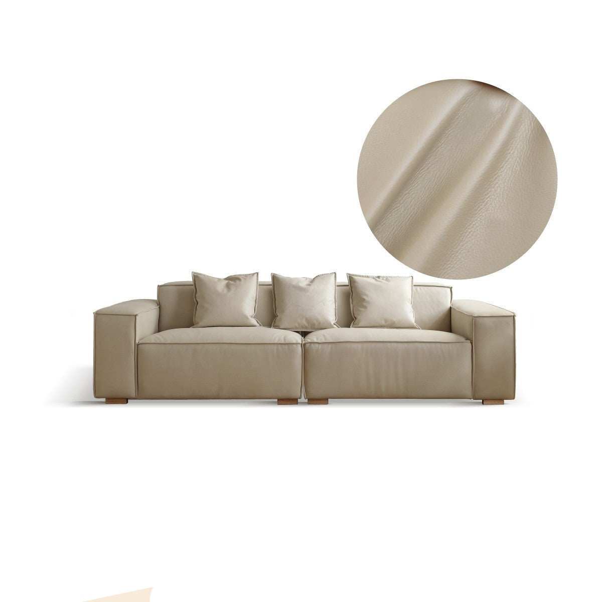 First Layer Cowhide Leather Sofa"