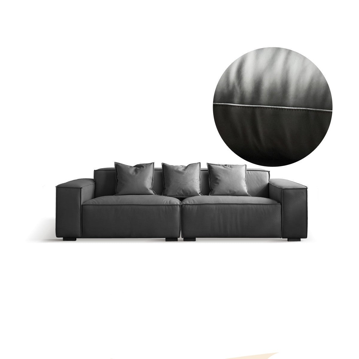 First Layer Cowhide Leather Sofa"