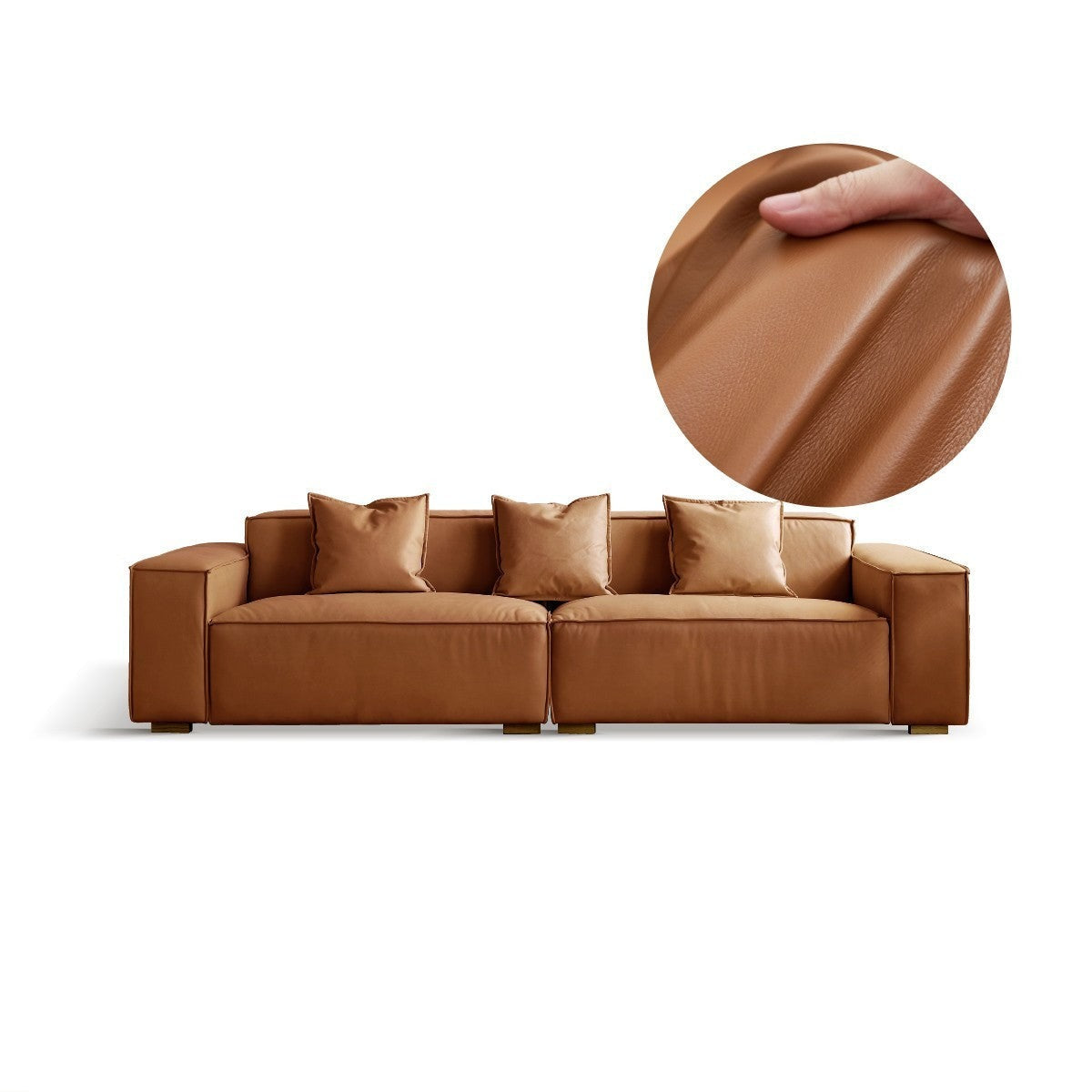 First Layer Cowhide Leather Sofa"