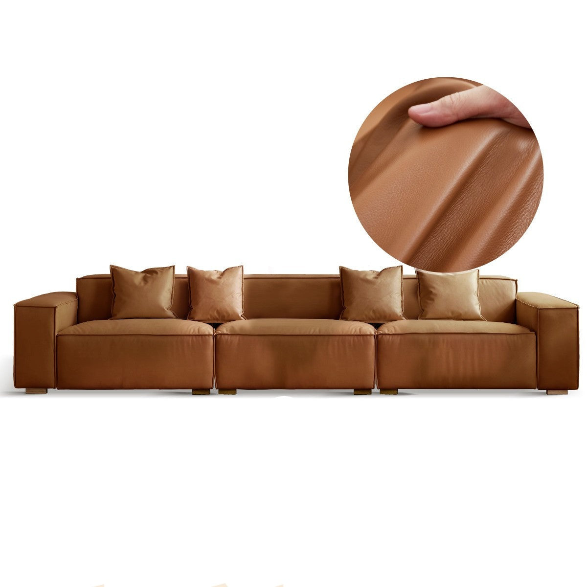 First Layer Cowhide Leather Sofa"