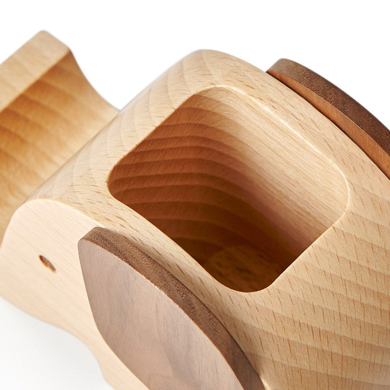 Beech Solid Wood Animal Shape Pen Holder