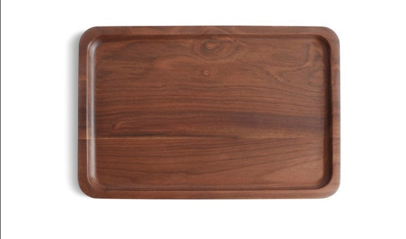 Black Walnut, Beech Solid Wood Wax Oil Fruit Plate Tray