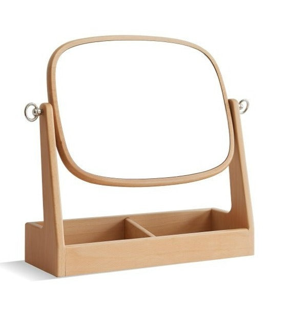 Black Walnut, Beech, Cherry Solid Wood Makeup Mirror