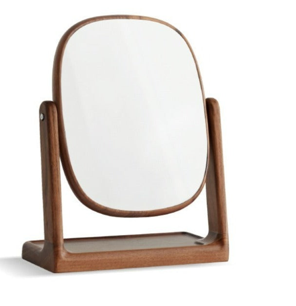 Black Walnut, Beech, Cherry Solid Wood Makeup Mirror