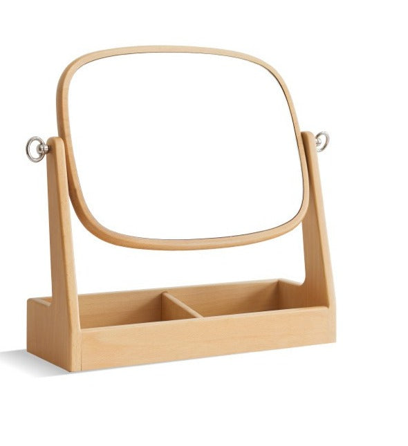 Black Walnut, Beech, Cherry Solid Wood Makeup Mirror