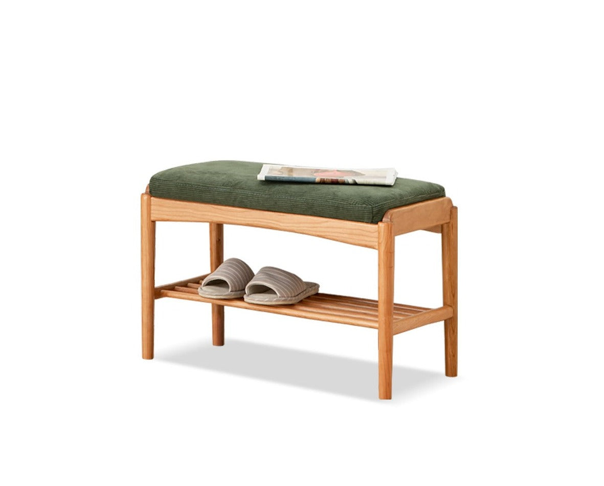 Shoe Storage Bench, Cherry wood, Oak solid wood"+