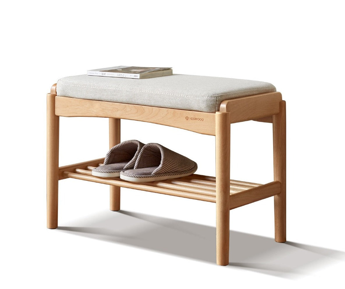 Shoe Storage Bench, Cherry wood, Oak solid wood"+