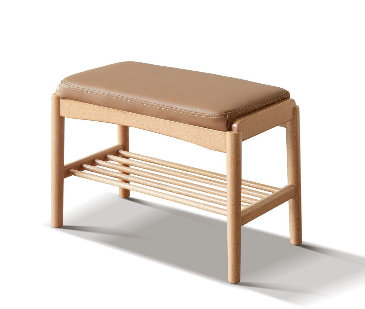 Shoe Storage Bench, Cherry wood, Oak solid wood"+