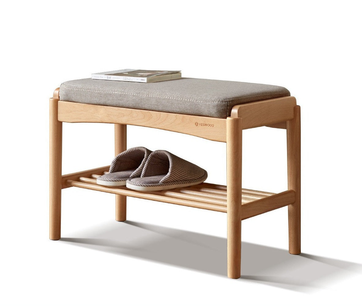 Shoe Storage Bench, Cherry wood, Oak solid wood"+