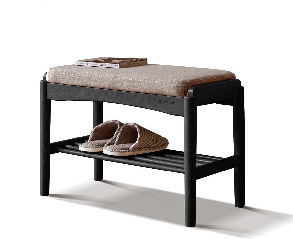 Shoe Storage Bench, Cherry wood, Oak solid wood"+