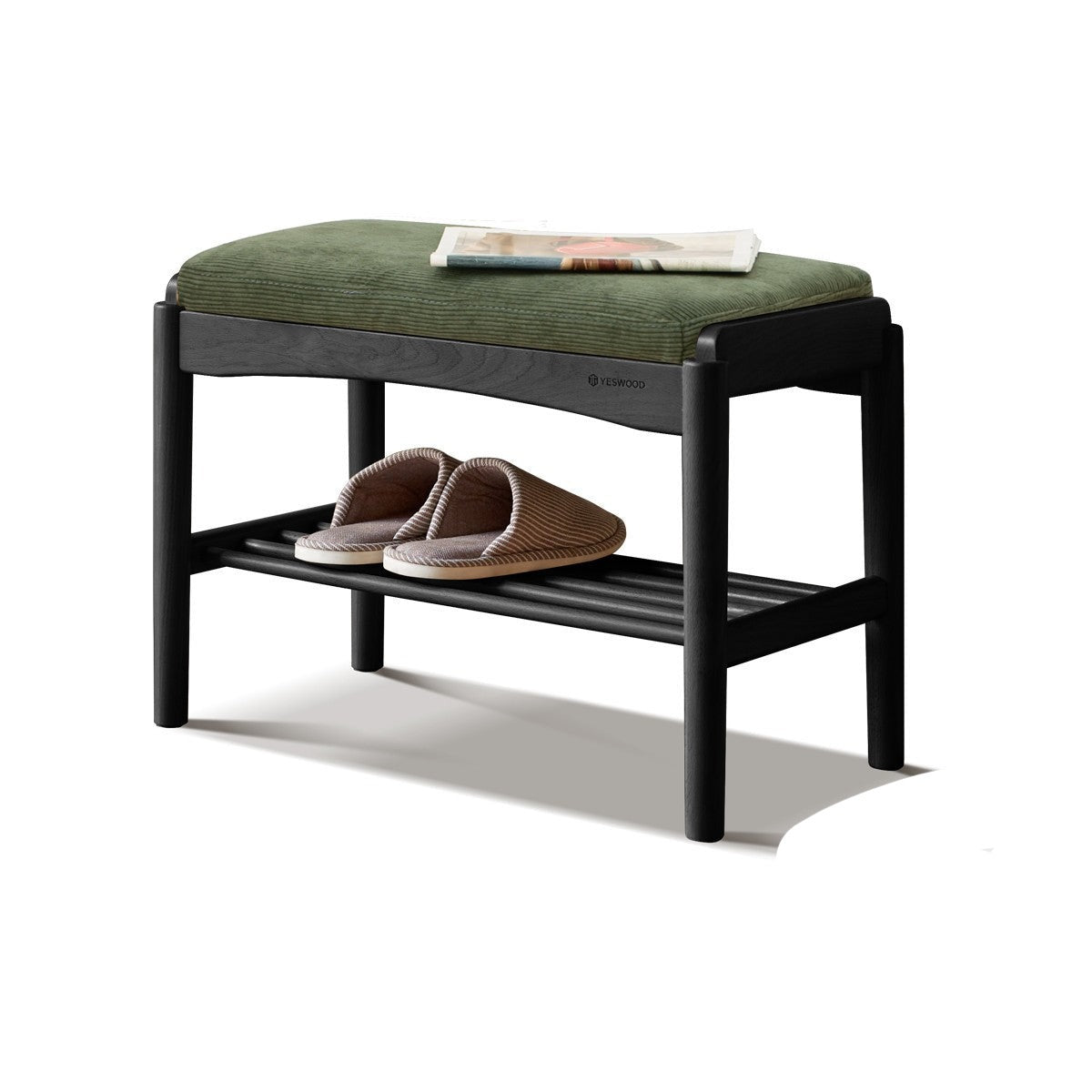 Shoe Storage Bench, Cherry wood, Oak solid wood"+