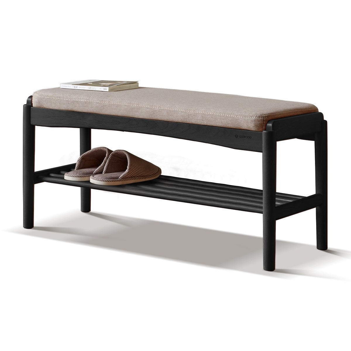 Shoe Storage Bench, Cherry wood, Oak solid wood"+