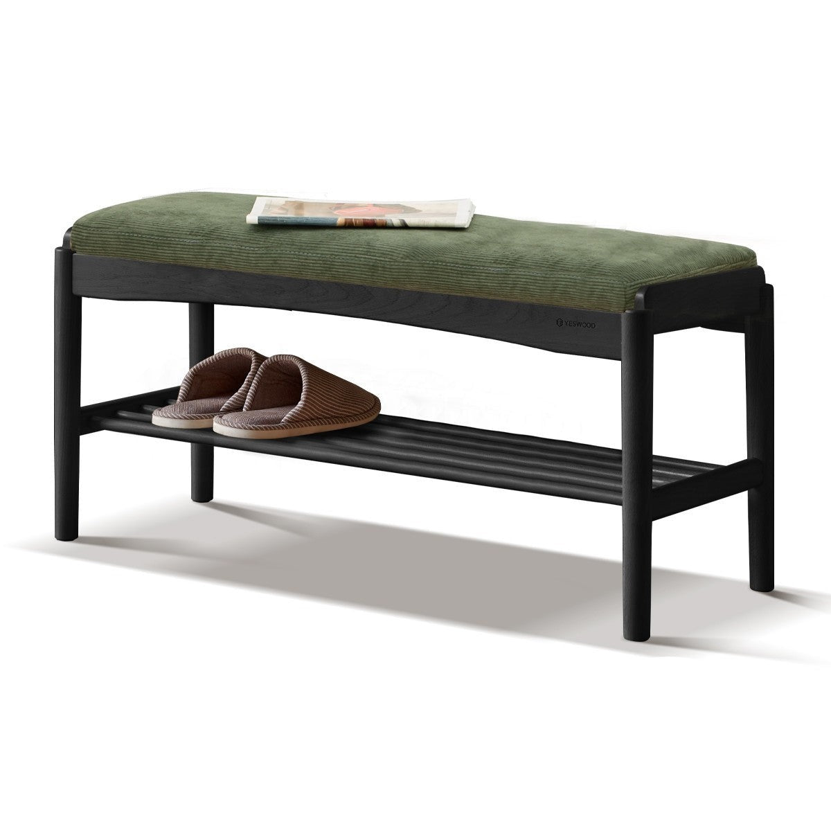 Shoe Storage Bench, Cherry wood, Oak solid wood"+
