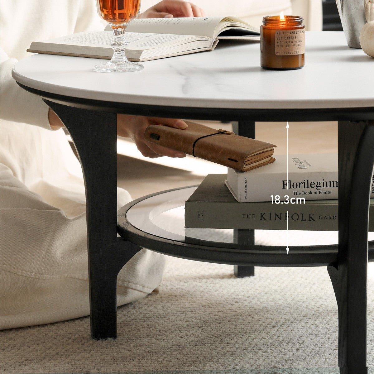 Oak solid wood French Slate coffee table"