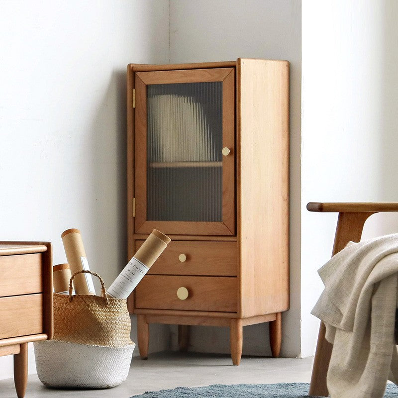 Cherry Solid Wood Japanese Retro Side Cabinet