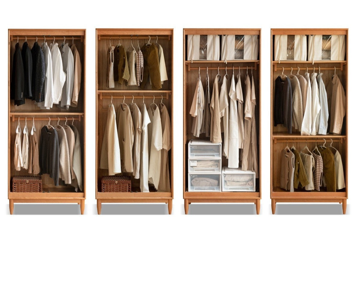 Cherry, Oak Solid Wood Fascinating Wardrobe.