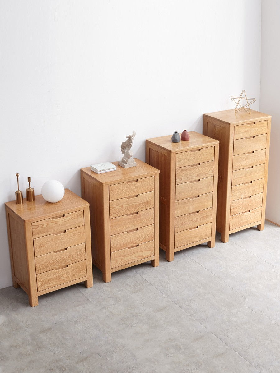 Oak solid wood chest of drawers"+