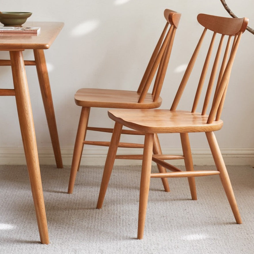 Cherry Solid Wood Windsor Chair 4 pcs set