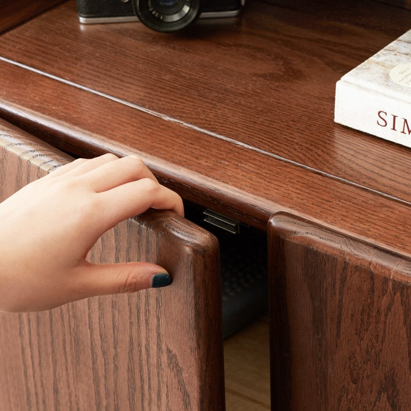 Oak Solid Wood, Solid Rubber Wood Shoe Entrance Porch Cabinet