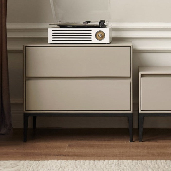 Poplar Solid wood TV side cabinet Bedside table Italian style"