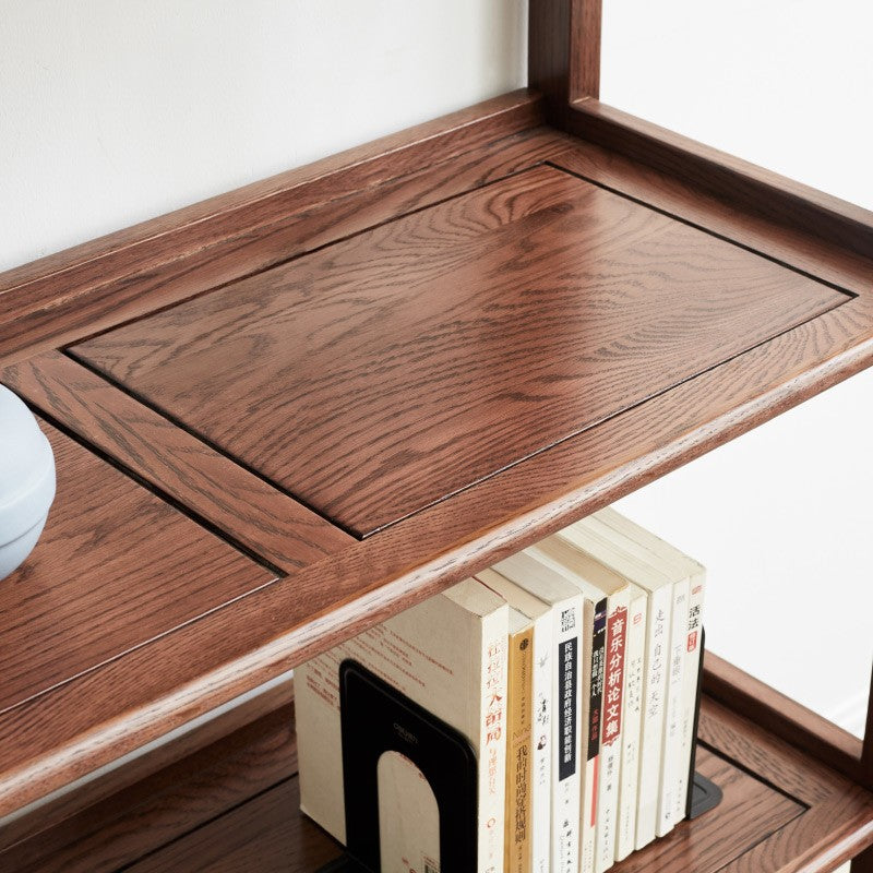 Oak Solid Wood Floor-To-Ceiling Racks Modern