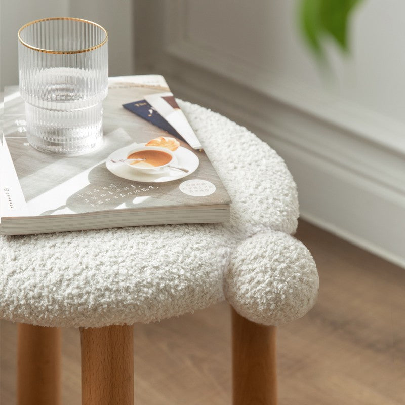 Bblack Walnut, Oak, Cherry, Beech, Sandalwood Solid Wood Makeup Stool