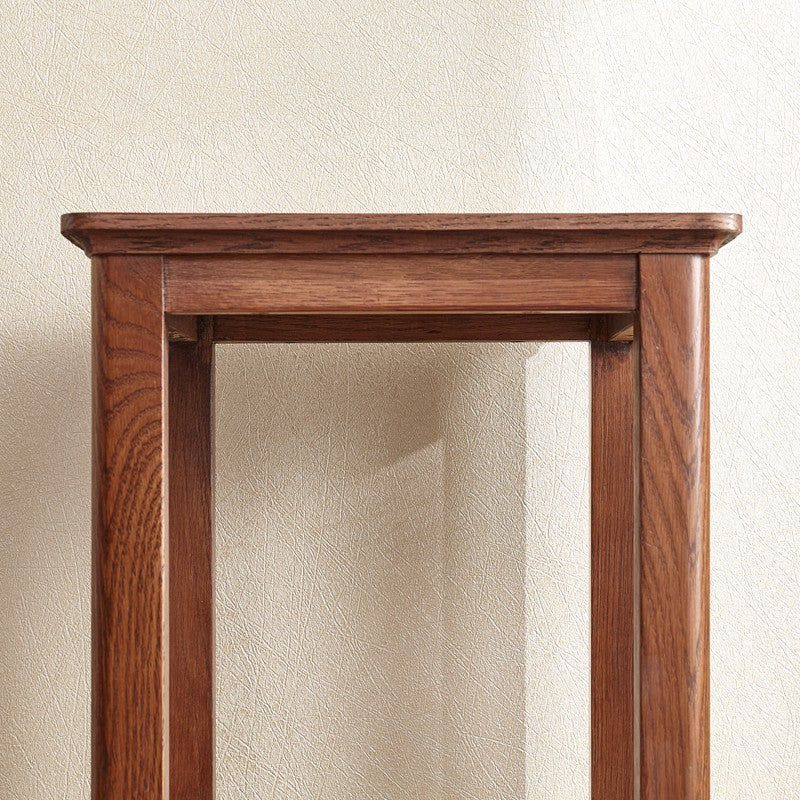 Oak Solid Wood Walnut Color Flower Rack