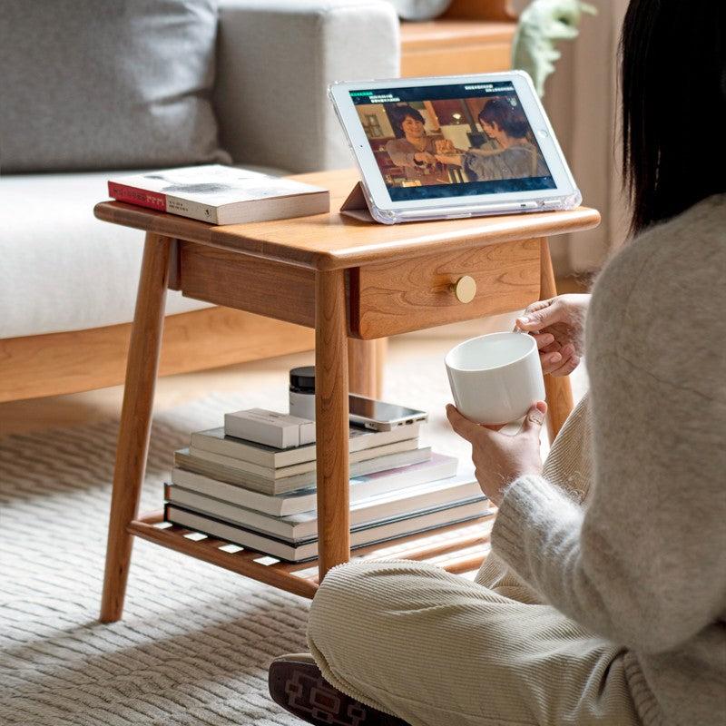 Сherry Solid Wood Side Table