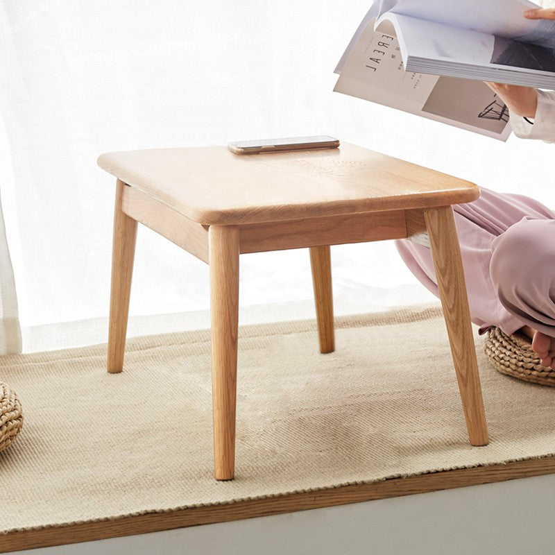 Oak Solid Wood Bay Window Table, Small Table on Bed