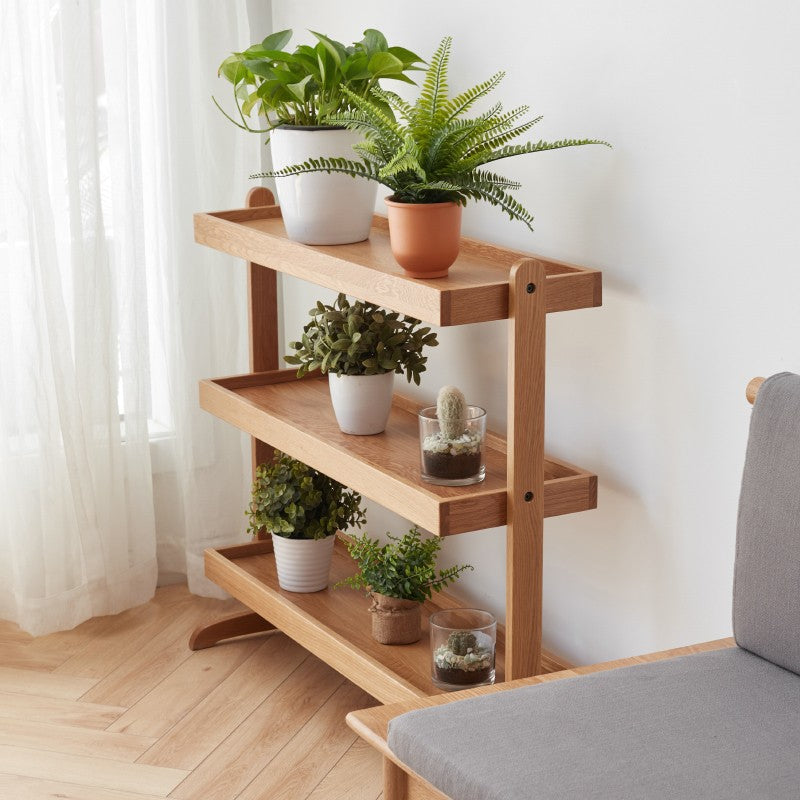 Oak Solid Wood Flower Rack