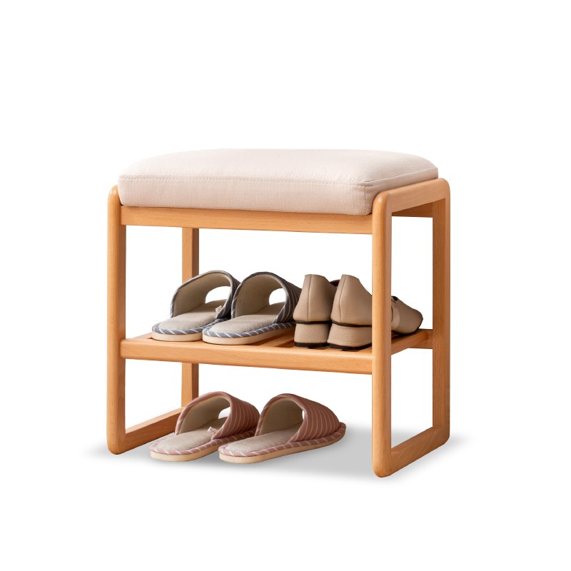 Beech Solid Wood Shoe Changing Stool