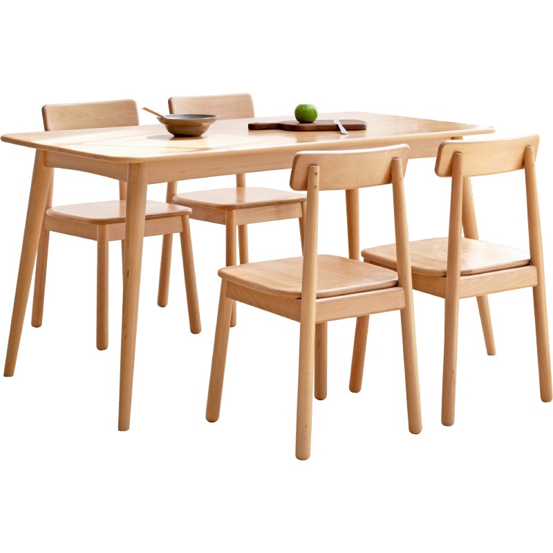 Beech Solid Wood Modern Dining Table