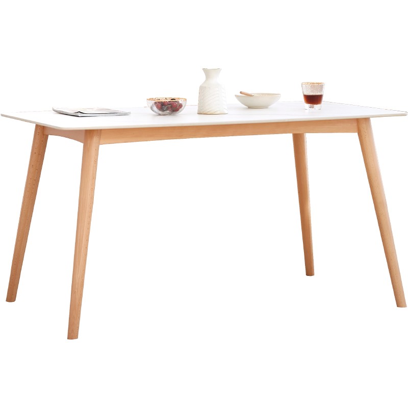 Beech Solid Wood Rock Plate Dining Table