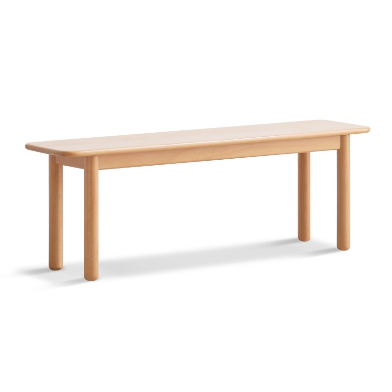 European Beech Wood Modern Long Bench