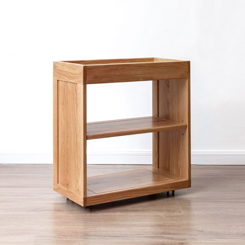 Oak solid wood children's bookshelf storage rack