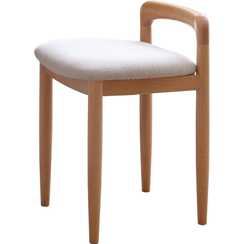 Beech solid wood makeup stool:
