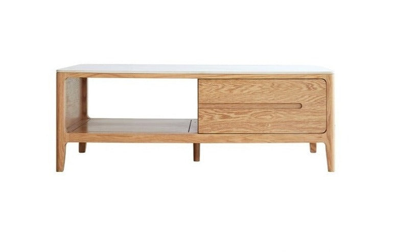 Coffee table rock slabs Oak solid wood"