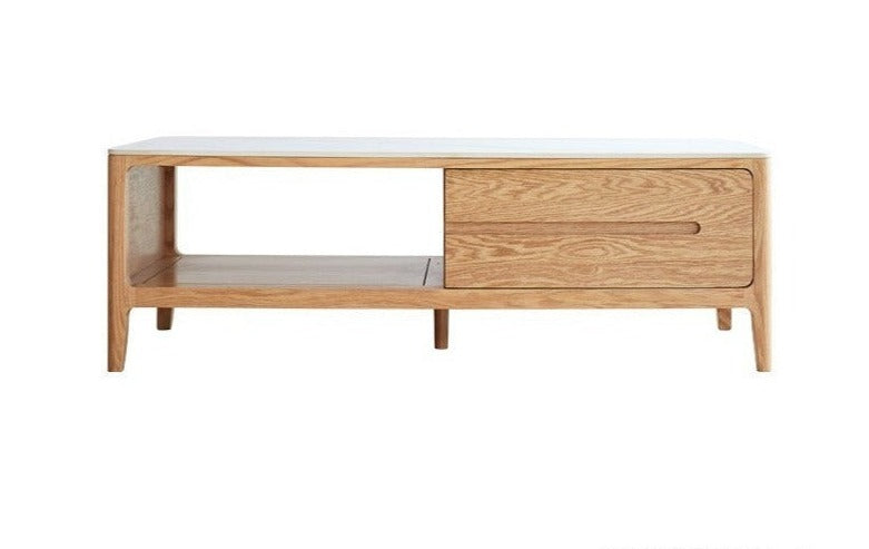Coffee table rock slabs Oak solid wood"