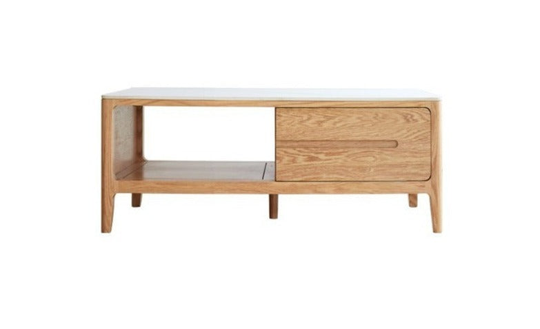 Coffee table rock slabs Oak solid wood"