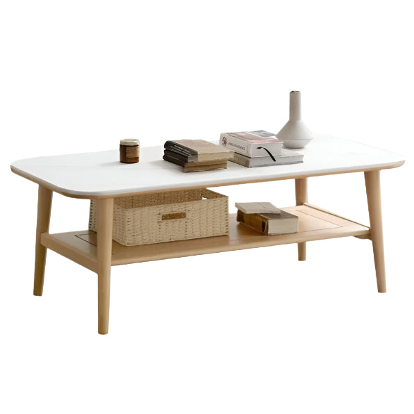 Oak, Beech Solid Wood Slate Coffee Table