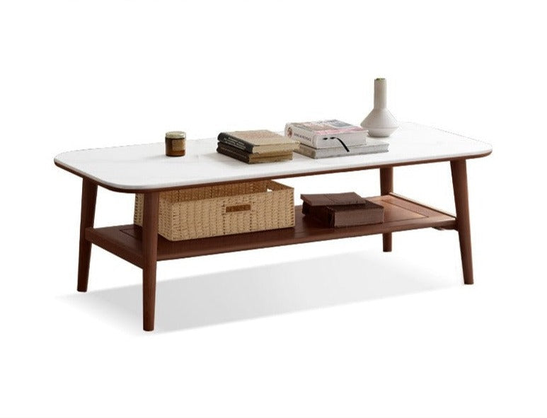 Oak, Beech Solid Wood Slate Coffee Table