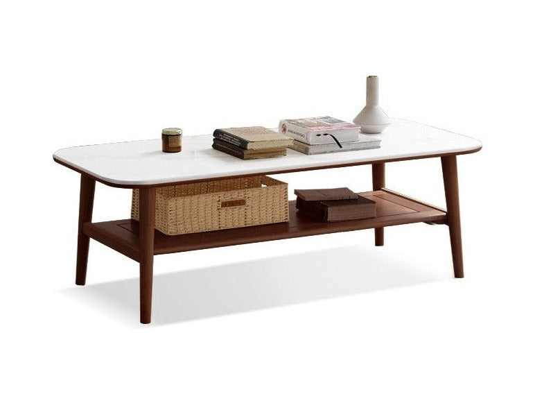 Oak, Beech Solid Wood Slate Coffee Table
