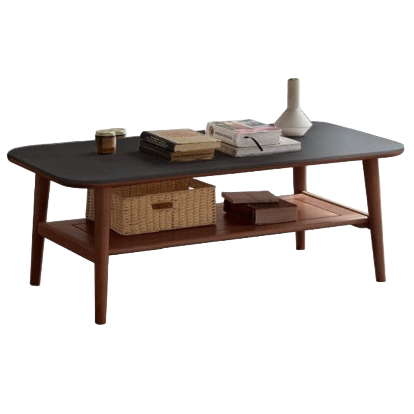 Oak, Beech Solid Wood Slate Coffee Table