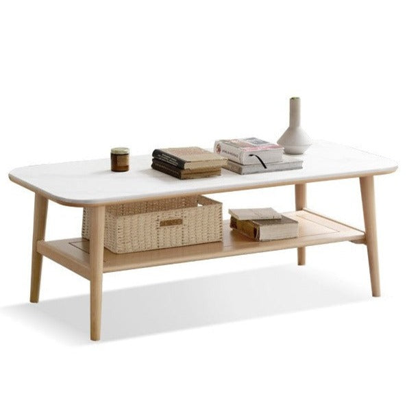 Oak, Beech Solid Wood Slate Coffee Table