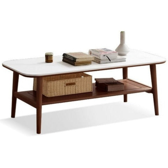 Oak, Beech Solid Wood Slate Coffee Table