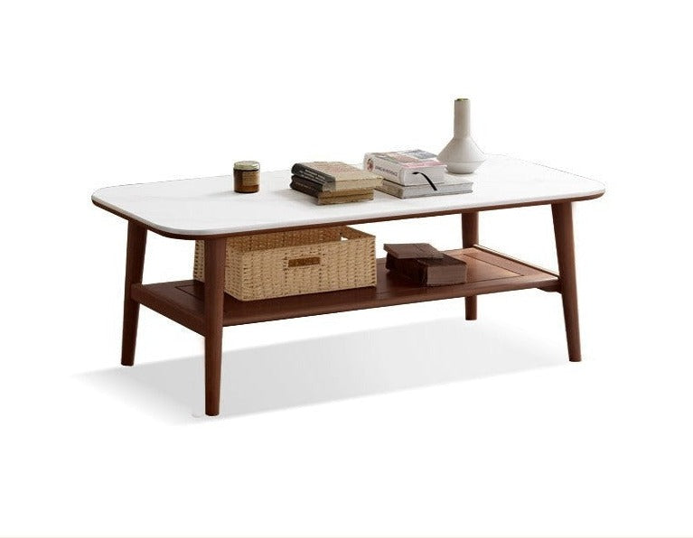 Oak, Beech Solid Wood Slate Coffee Table