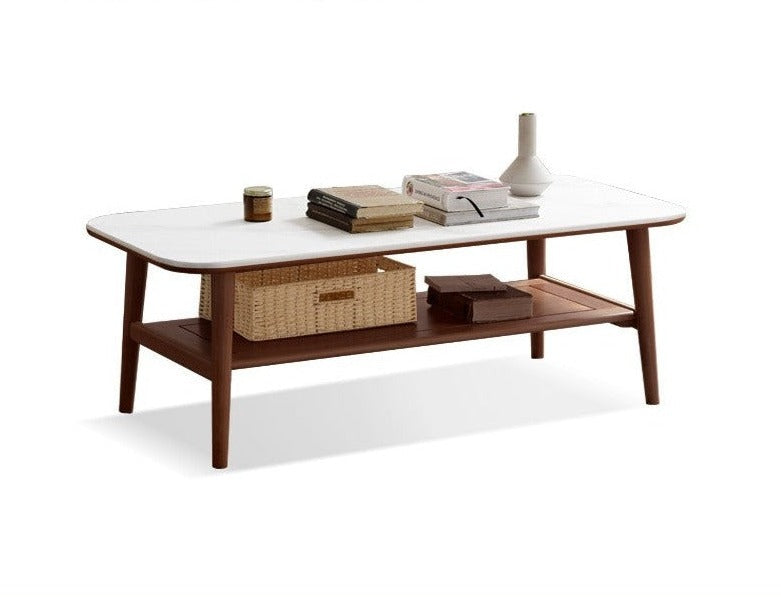 Oak, Beech Solid Wood Slate Coffee Table