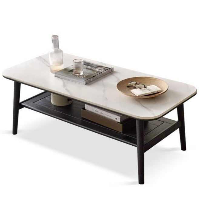 Oak, Beech Solid Wood Slate Coffee Table