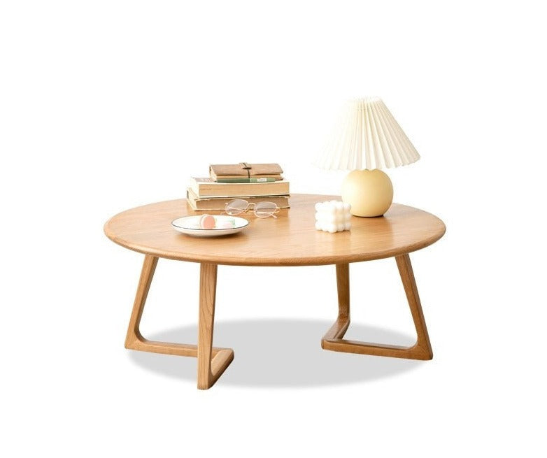 Round coffee tabler Oak solid wood"